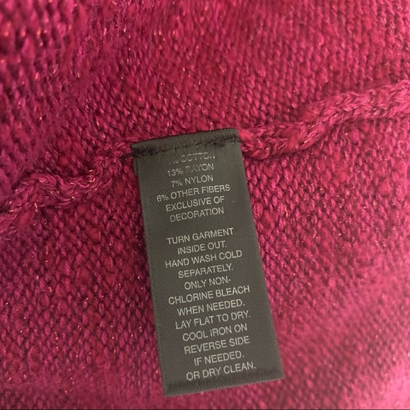 White House Black Market Cardigan Sweater Ruffle Chain Trim Hook And Eye Closure - Picture 5 of 8